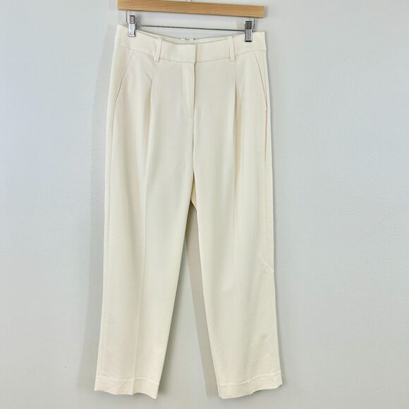 J.CREW Pants - J Crew Pants Womens 4P Petite Essential City Twill Straight Tapered Sleek Ivory